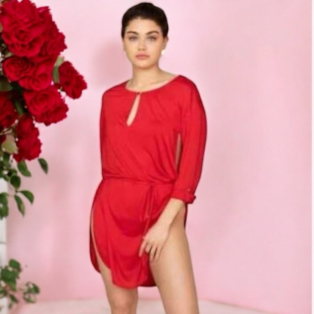 Agent Provocateur Bells Shirt Mini Dress in Red - Size M/L
